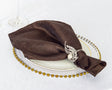 Crushed Taffeta Dinner Napkin 20x20 Chocolate