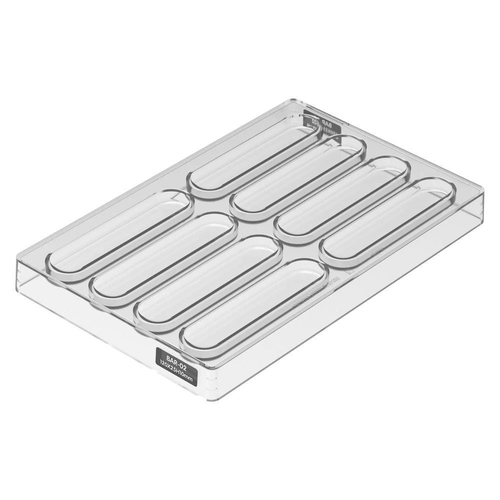 Silikomart SNACK BAR 2 Tritan Chocolate Mold, 8 Cavities