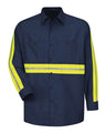 Red Kap Men's Industrial Enhanced-Visibility Long Sleeve Work Shirt