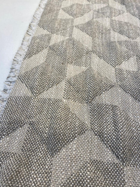 Checkmate Quilted Ecru Taupe Upholstery Fabric - Taupe Ecru, Woven Quilted, 56" Width (1 Yard)
