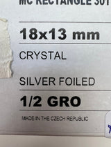 Silver Sewing Notions With Crystals