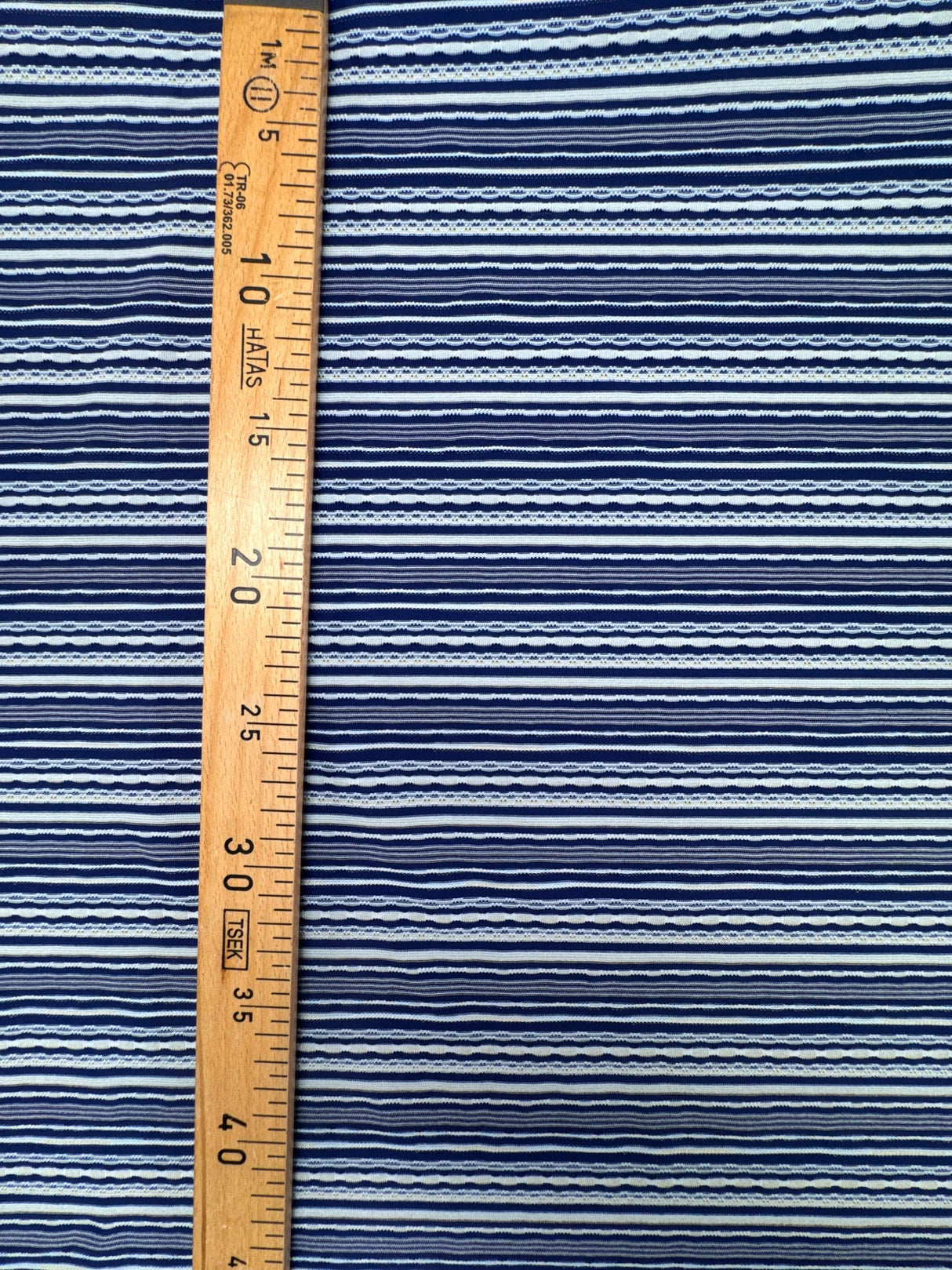Polyamide Elastane Jacquard Knit Blue Striped