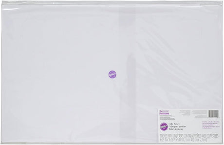Wilton sturdy Cake Box, 16.25 by 16.25 by 5-Inch, 2-Pack with Windows 16.25x16.25x5"