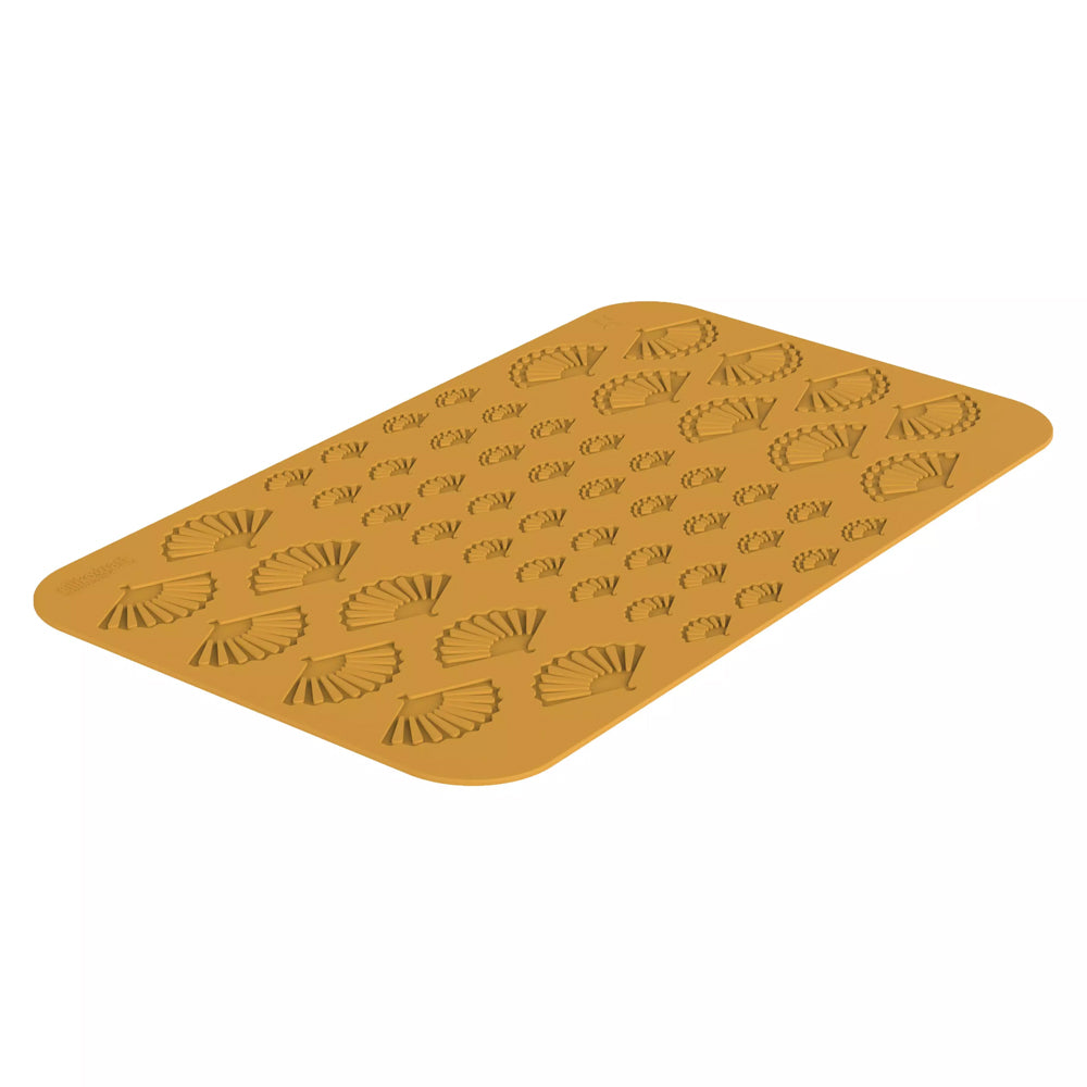 Silikomart VENTAGLIO Decorative Silicone Mold, 54 Cavities