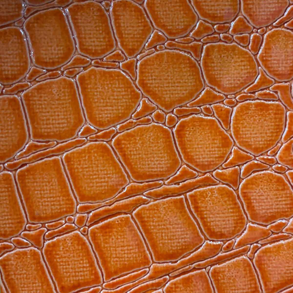 Orange Vinyl Crocodile, 55″ Inches Wide,