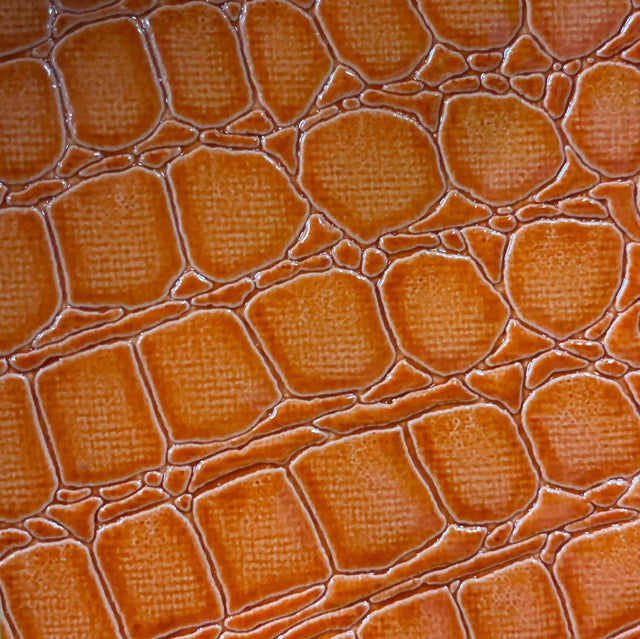 Orange Vinyl Crocodile, 55″ Inches Wide,