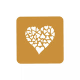 Silikomart AMORE Silicone Heart Stencil, Set of 2