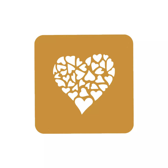 Silikomart AMORE Silicone Heart Stencil, Set of 2