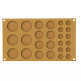 Silikomart POIS Silicone Circle Mold, 26 Cavities