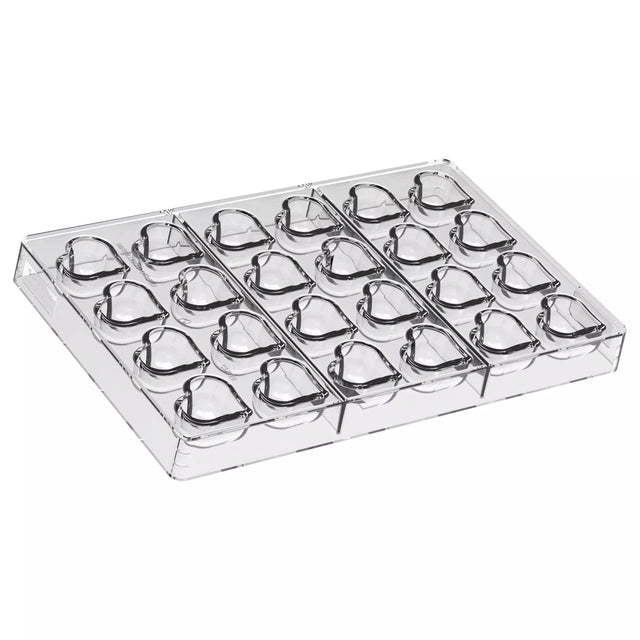 Silikomart AMORE Tritan Heart Chocolate Mold, 24 Cavities