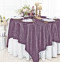 Square Crushed Taffeta Table Overlay 85x85 Wisteria