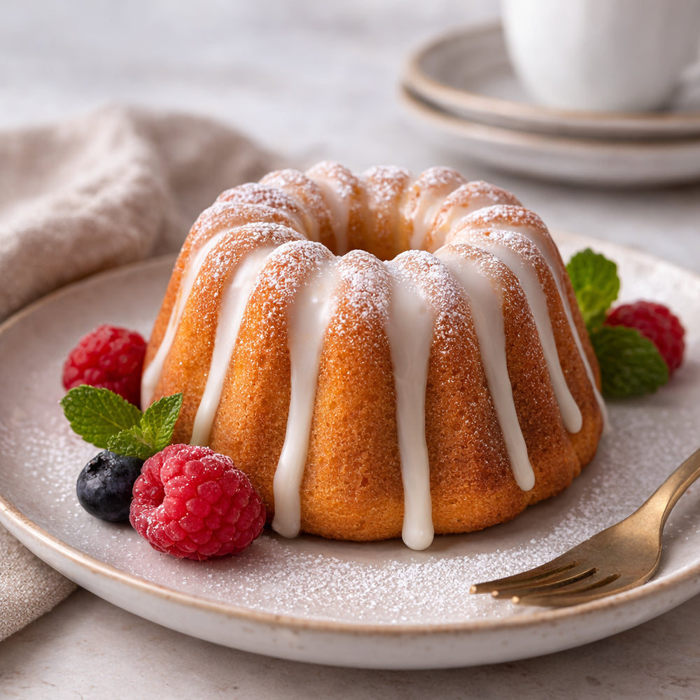 Fat Daddio's Aluminum Mini Fluted Cake Pan, 6 Cavities