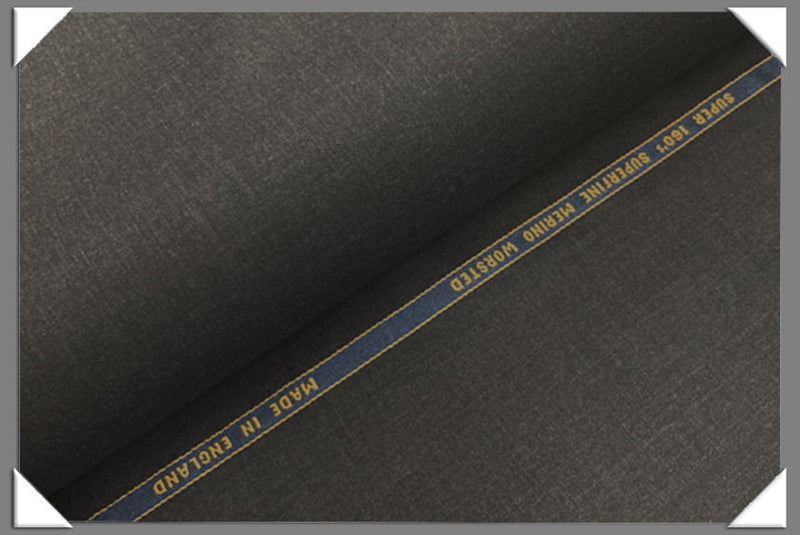 Super 160S Wool Fabric - Dark Grey, 58/60" Width