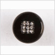 Black/Crystal Crystal Button - 28L/18mm