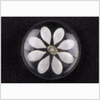 Clear White Plastic Button - 24L/15mm