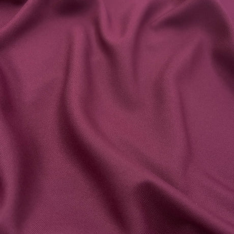 Maroon Vegan Gabardine Polyester Gabardine Fabric - Maroon, Solid, 60" Width (1 Yard)