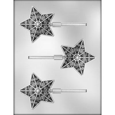 Fancy Star Sucker Chocolate Mold