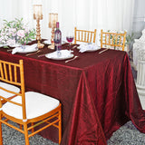 Crushed Taffeta Rectangular Tablecloth Seamless Finish