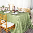 Rectangular Crushed Taffeta Tablecloth 90x132 Sage Green