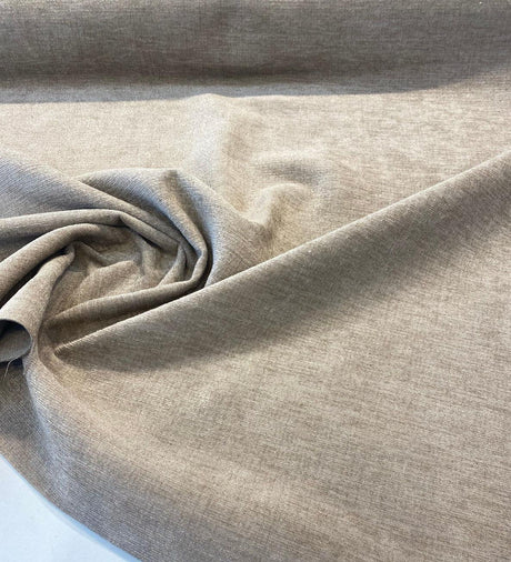 Sunbrella Outdoor Chenille Bliss Velvet Acrylic Fabric - Taupe Upholstery, Plush Weave, 54" Width (1 Yard)