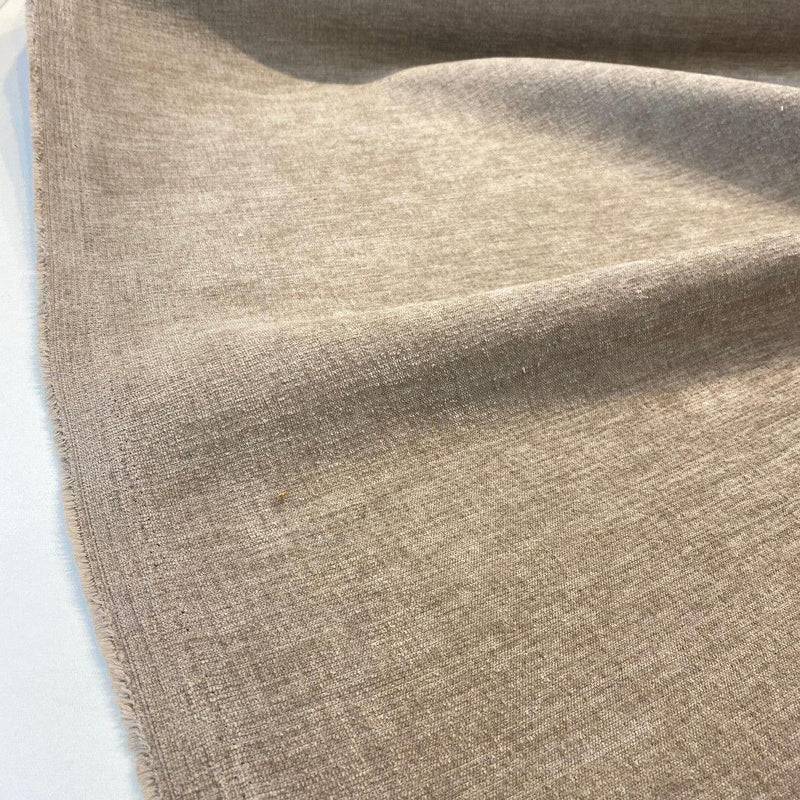 Sunbrella Outdoor Chenille Bliss Velvet Acrylic Fabric - Taupe Upholstery, Plush Weave, 54" Width (1 Yard)