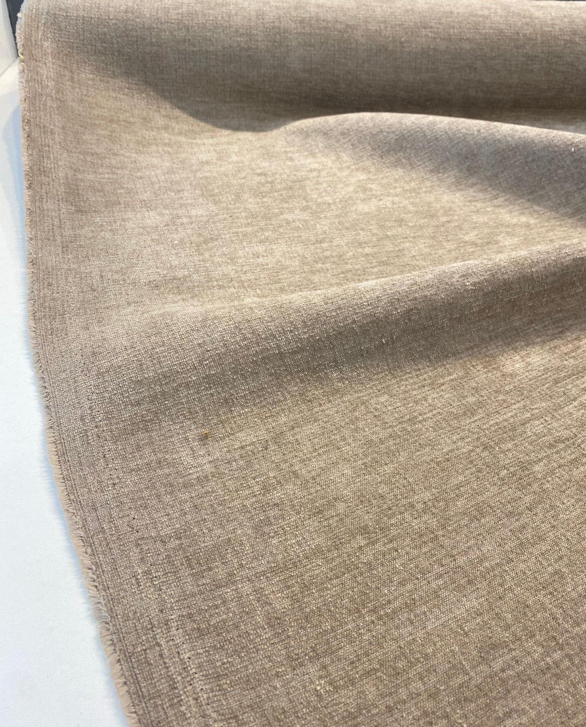 Sunbrella Outdoor Chenille Bliss Velvet Acrylic Fabric - Taupe Upholstery, Plush Weave, 54" Width (1 Yard)