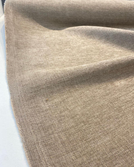 Sunbrella Outdoor Chenille Bliss Velvet Acrylic Fabric - Taupe Upholstery, Plush Weave, 54" Width (1 Yard)