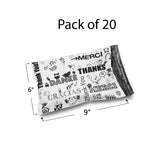 Poly Mailer Envelopes 6" x 9" Multi Design Weight 0.25 to 1 pound