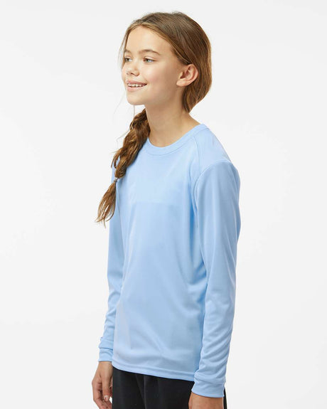 Front view of Paragon Youth Active Performance Long Sleeve Tee for outdoor and active wear
