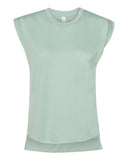 BELLA + CANVAS® Women’s Flowy Rolled Cuffs Muscle T-Shirt