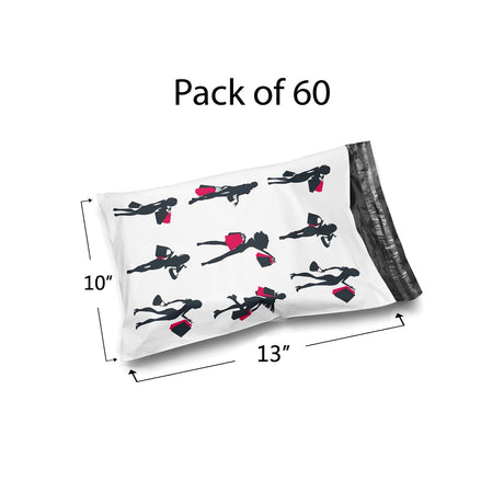 Glossy Design Poly Mailer Envelopes 10" x 13" Multi design, Weight 0.25 to 1 Ib