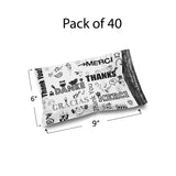 Poly Mailer Envelopes 6" x 9" Multi Design Weight 0.25 to 1 pound