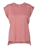 BELLA + CANVAS® Women’s Flowy Rolled Cuffs Muscle T-Shirt