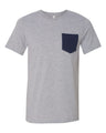 BELLA + CANVAS® Jersey Pocket Crewneck Short Sleeve Tee - 3021