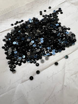 Black Sewing Notions With Crystals