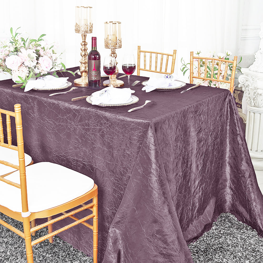 Rectangular Crushed Taffeta Tablecloth 90x156 Wisteria