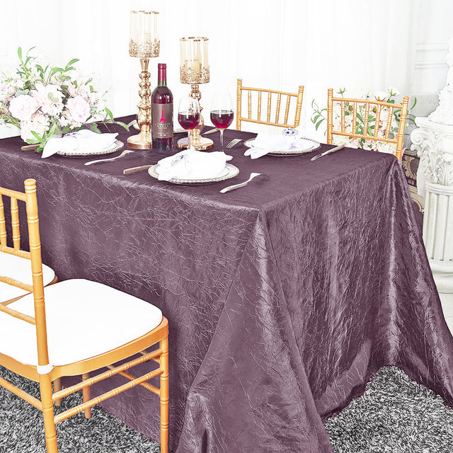 Rectangular Crushed Taffeta Tablecloth 90x132 Wisteria