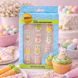 Wilton Pastel Bunnies Icing Decorations, Set of 12