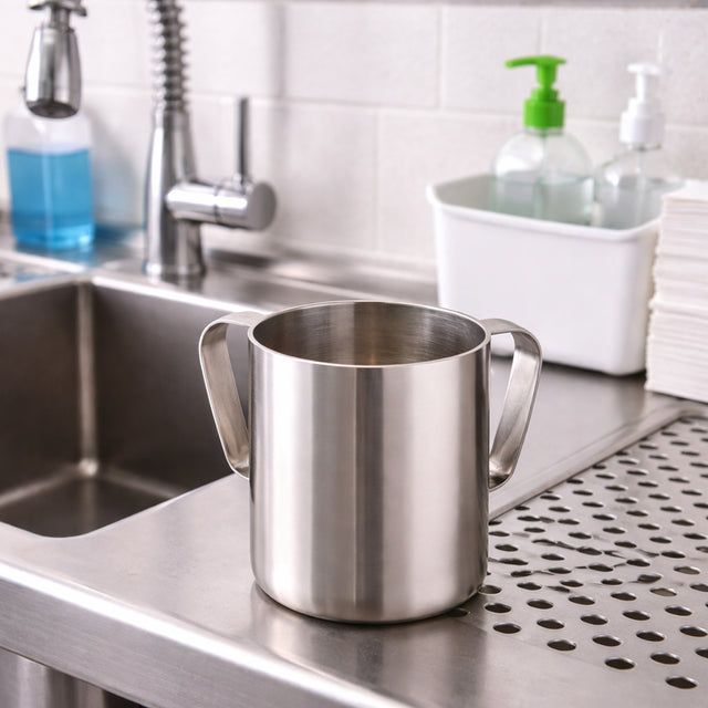 The Kosher Cook Stainless Steel Wash Cup, #45