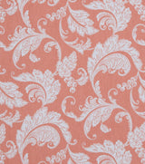 Prestwick Panorama Papaya Cotton Fabric - Monochromatic Swirling Stylized Leaves, 45" Width (1 Yard)