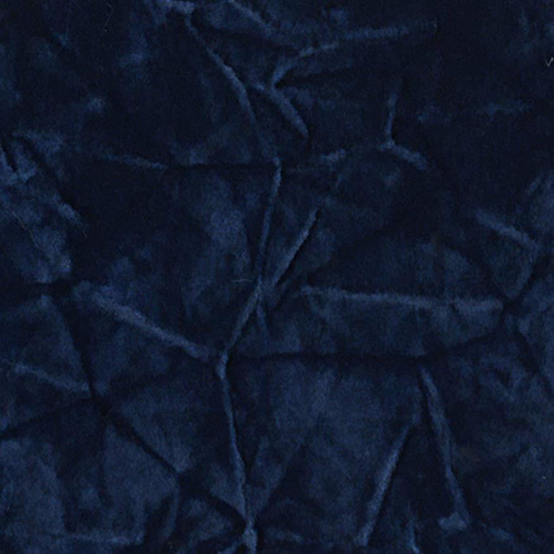 Navy Blue Flocking Crushed Velvet Upholstery Fabric,