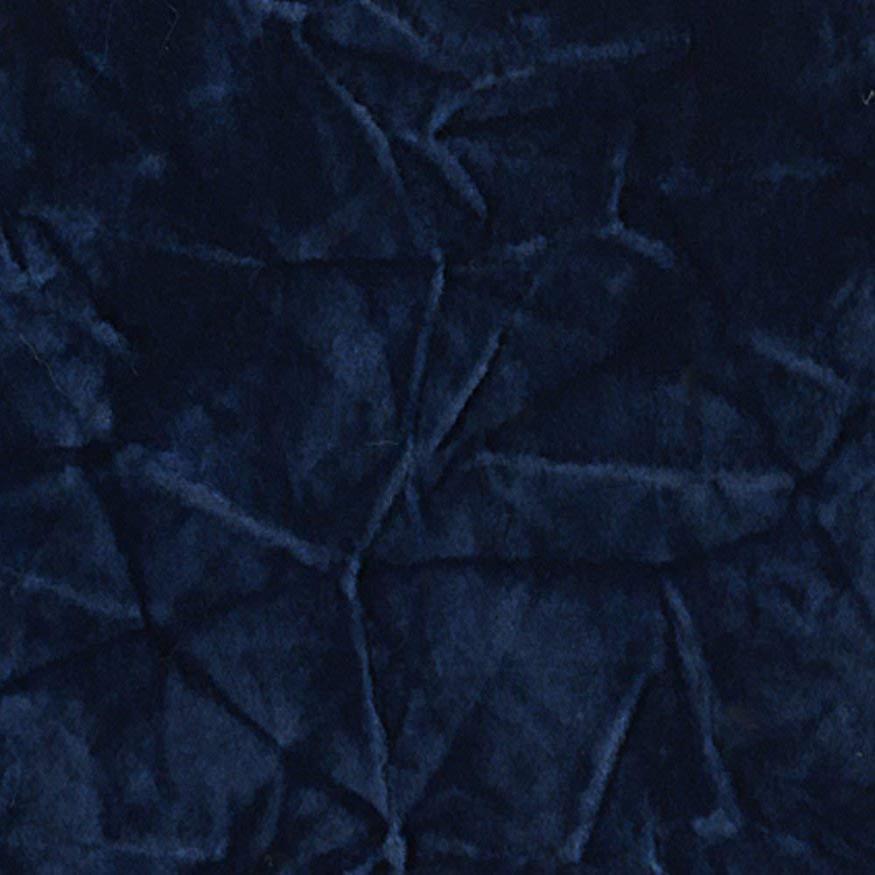 Navy Blue Flocking Crushed Velvet Upholstery Fabric,
