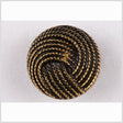 Black and Gold Knotted Glass Shank Back Button - 22L/14mm