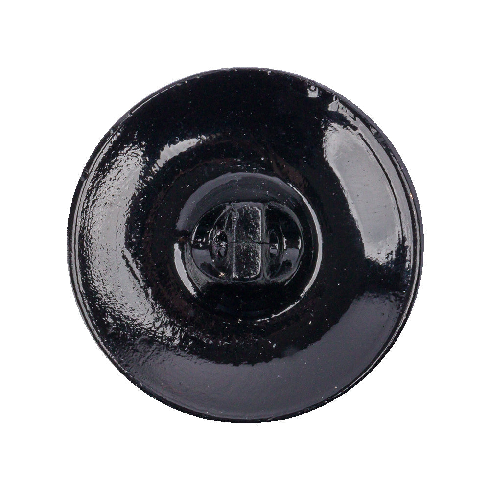Black and Gold Knotted Glass Shank Back Button - 44L/28mm