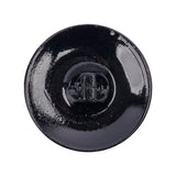 Black and Gold Knotted Glass Shank Back Button - 44L/28mm
