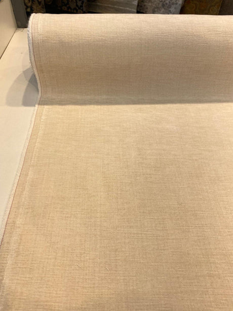 Sunbrella Outdoor Chenille Bliss Velvet Acrylic Fabric - Cream Plush Upholstery, 54" Width (By The Yard)