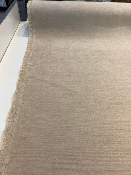 Sunbrella Outdoor Chenille Bliss Velvet Acrylic Fabric - Tan, Plush Upholstery, 54" Width (1 Yard)