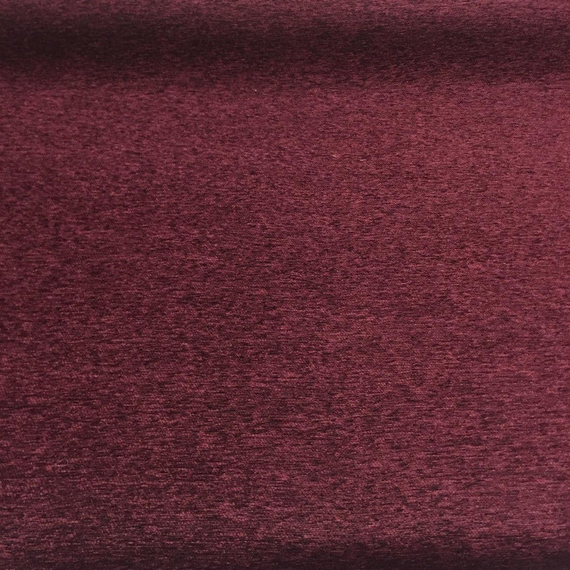 Wine Heavy Chenille Backed Upholstery Fabric - Wine Solid, 56" Width (1 Yard)