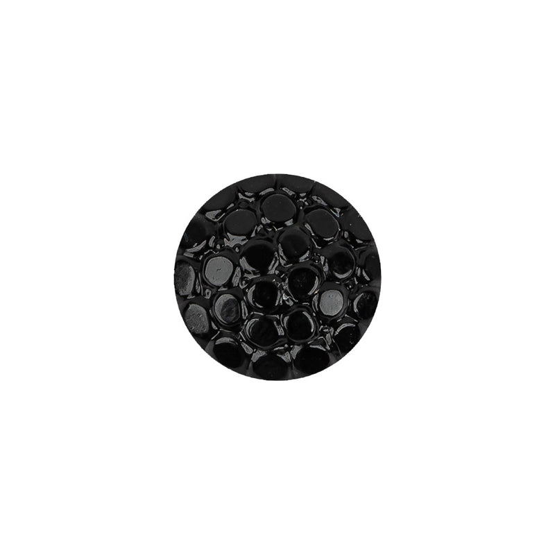 Black Glass Button - 22L/14mm