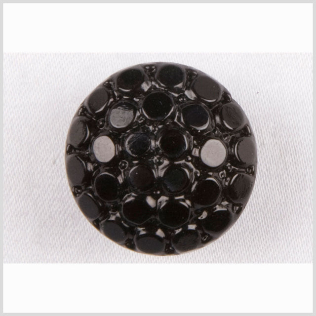 Black Glass Button - 28L/18mm